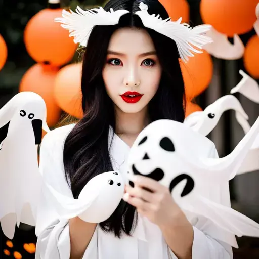 Ghost Halloween decorations – K-drama style!